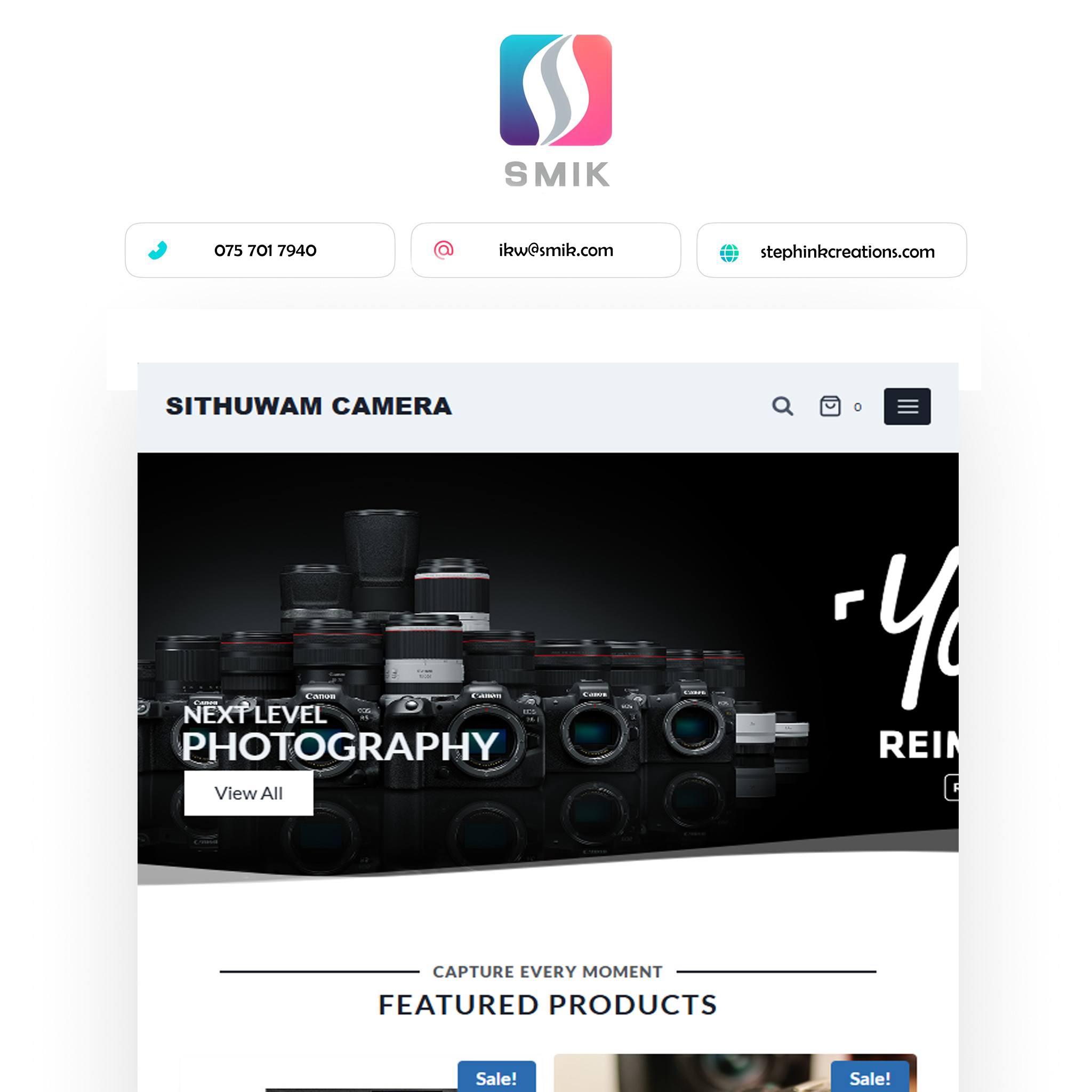Sithuwam Camera Shop Website